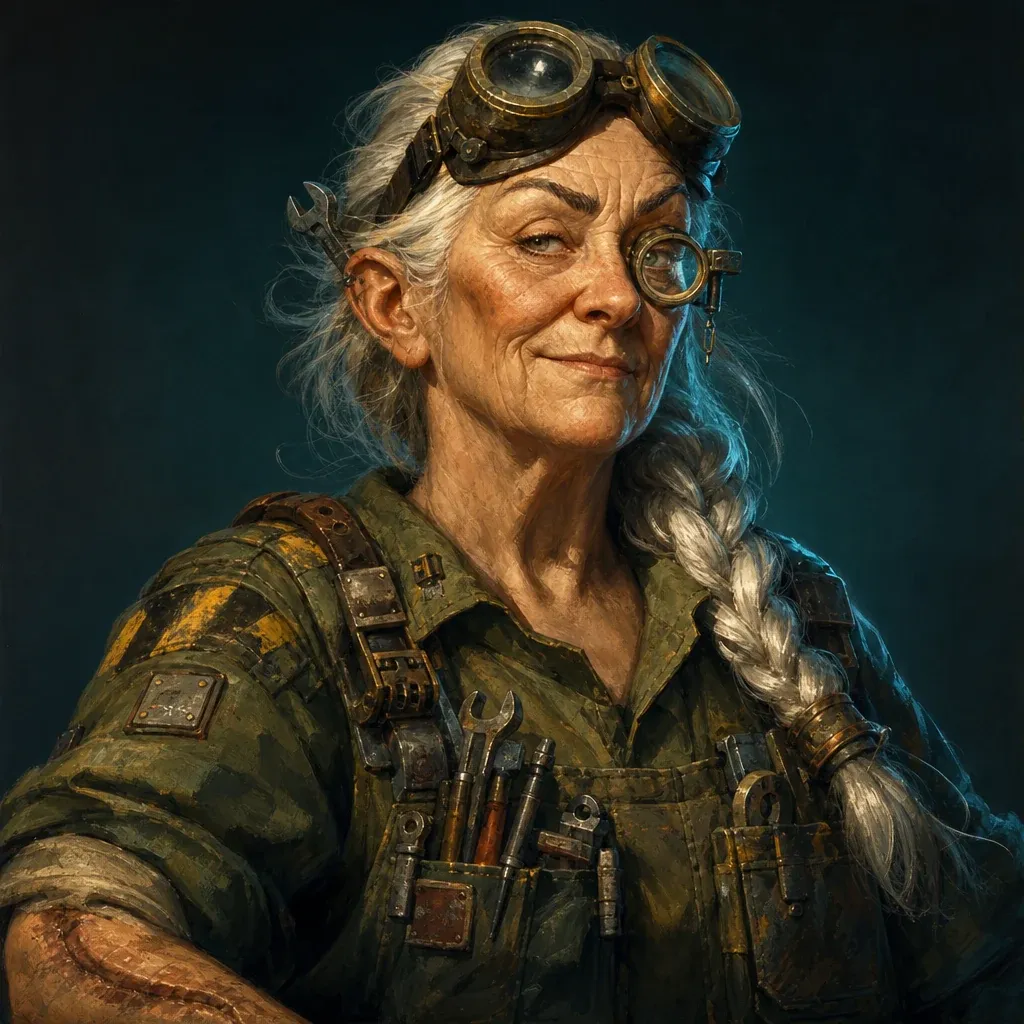 Retrato de Abuela Gris
